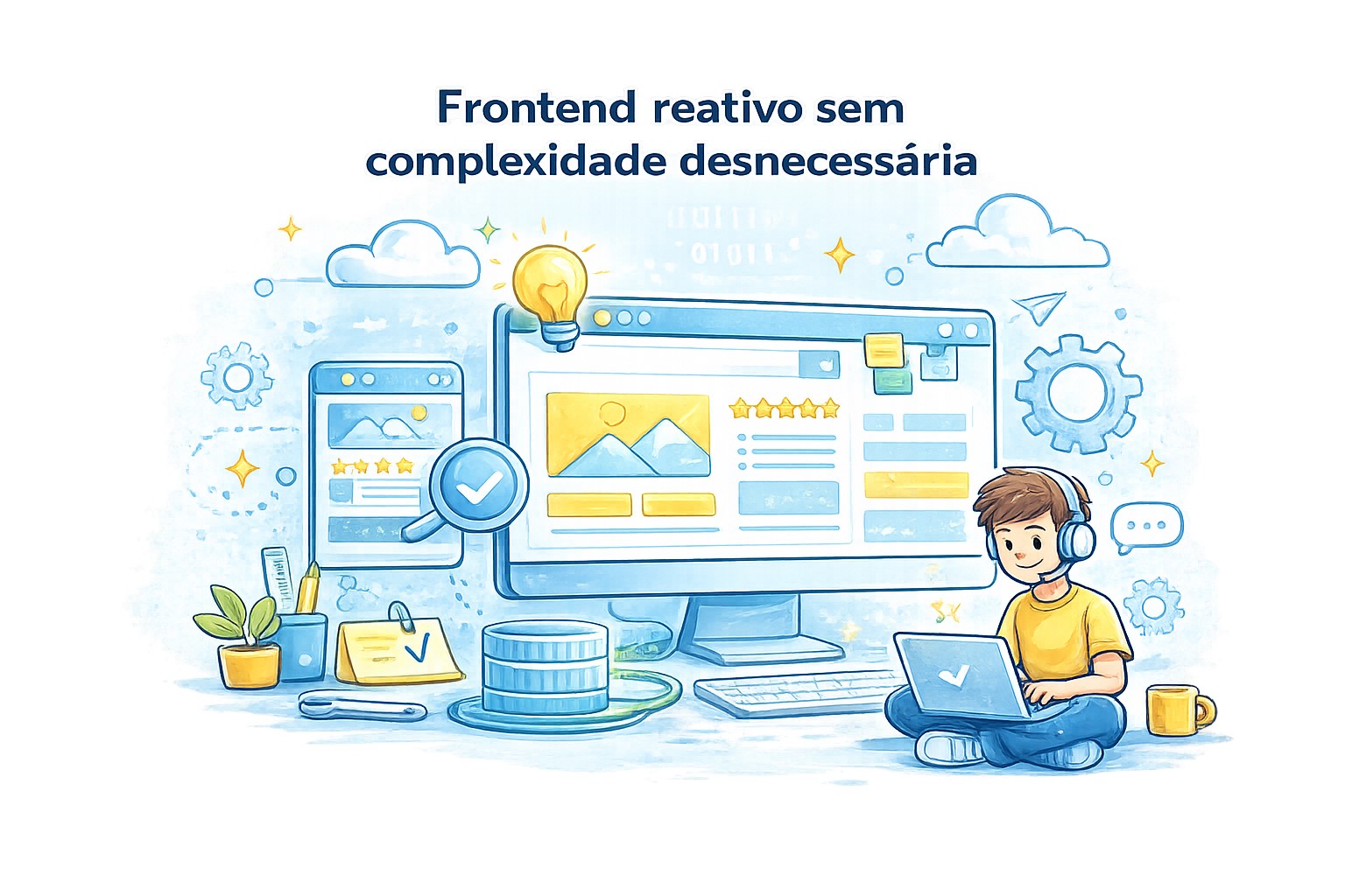 Frontend reativo sem complexidade desnecessária