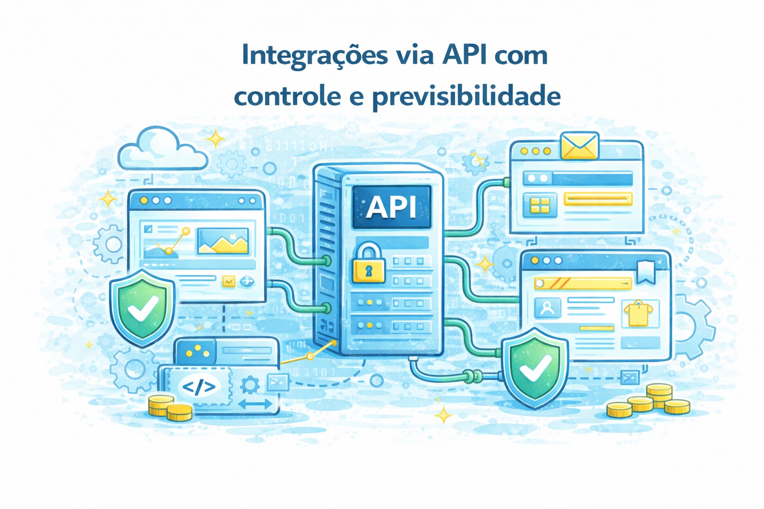 Integrações via API com controle e previsibilidade